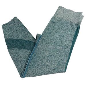 Avia Active Seamless Leggings Women XL High Rise Heather Green Cropped Stretch